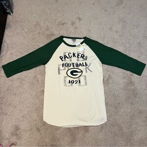 Junk Food Green Bay Packers Oversized Top NWT